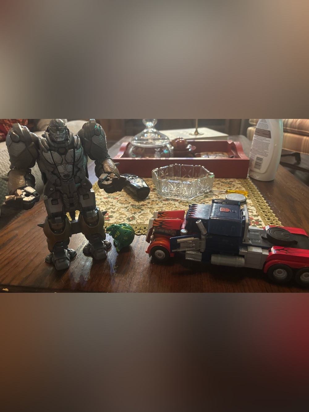 Transformers Toy Lot Optimus Prime Rhinox Bakugan Working Lights Sounds